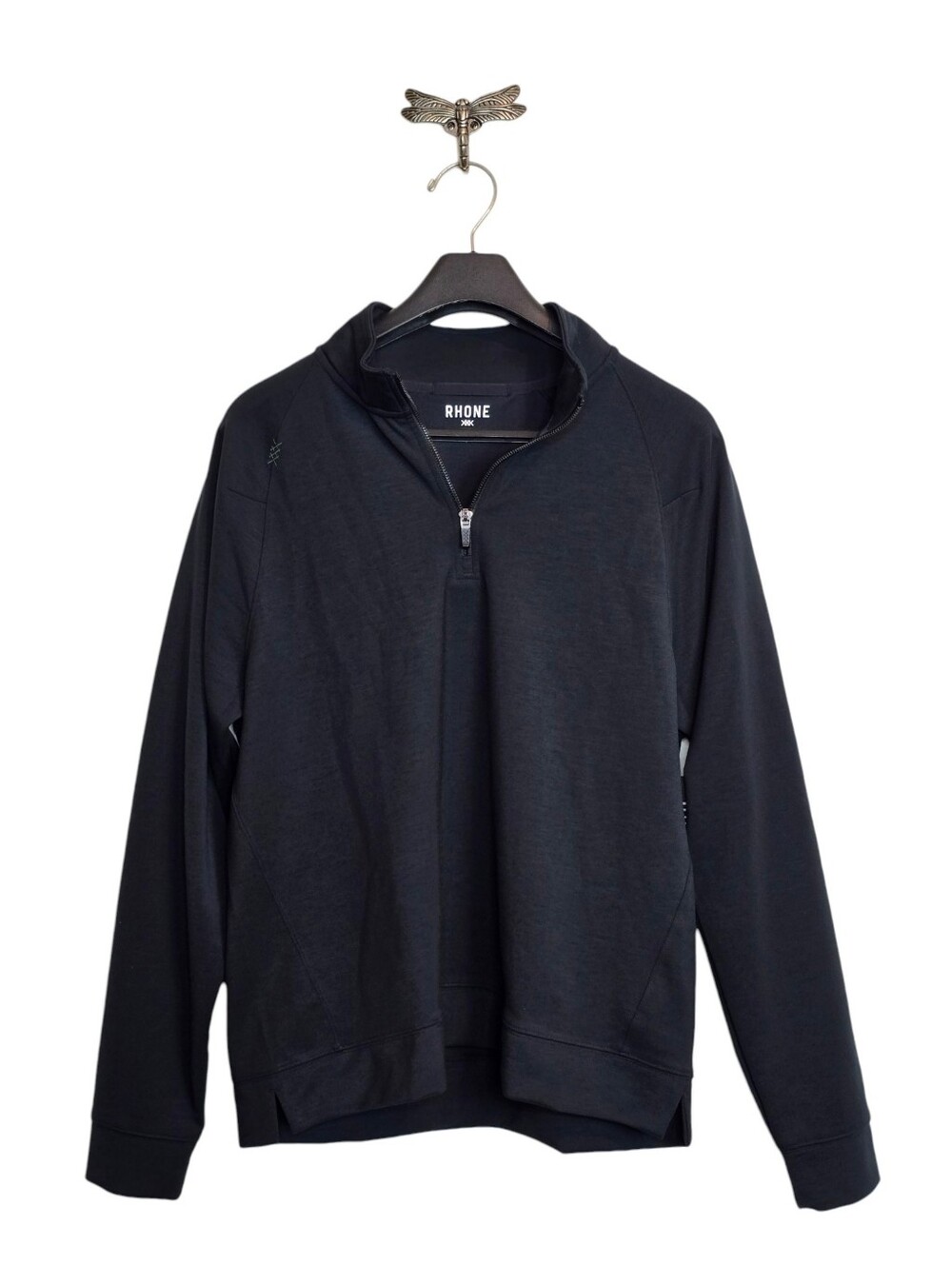 Rhone DreamState 1/4 Zip Pure Black NWT M